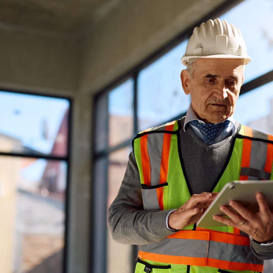 Construction team using AI automation