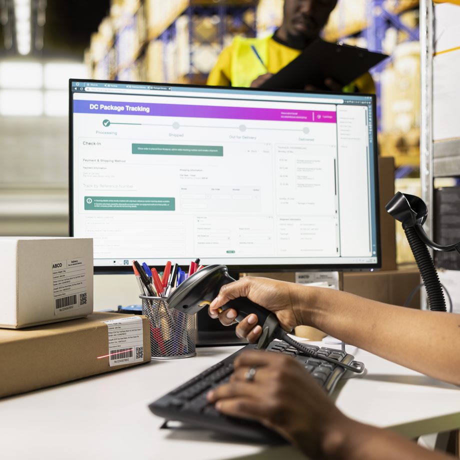 Logistics team using AI automation
