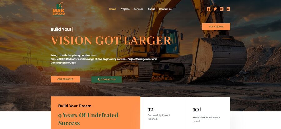 Makbokano website built by WebwiseAI