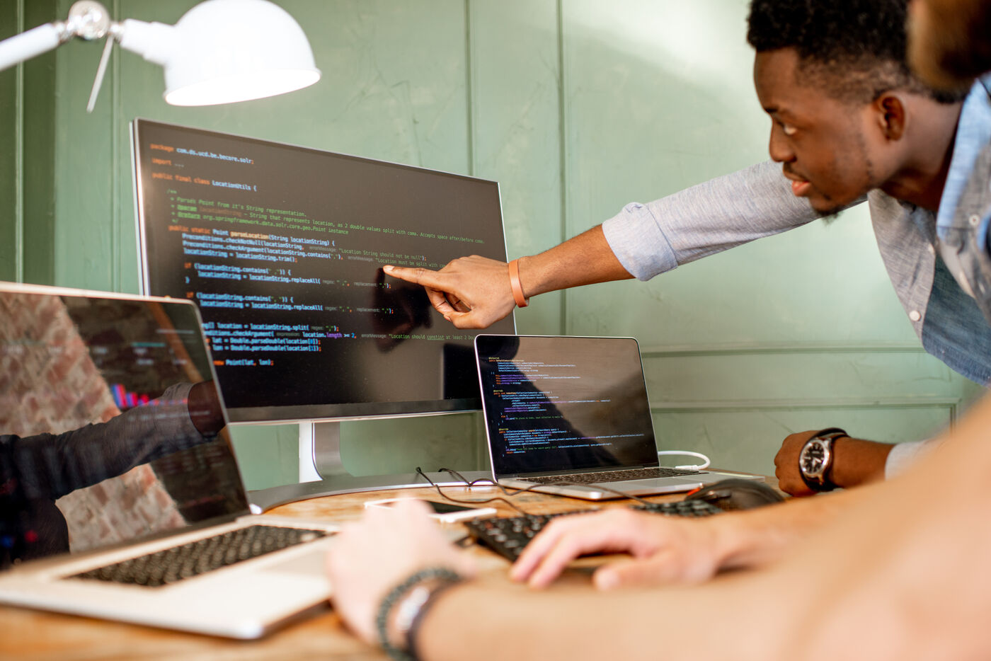 WebwiseAI team collaborating on a client website build